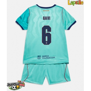 Barcelona Paez Gavi #6 Kolmaspaita Lapsille 2026-27 Lyhythihainen (+ shortsit)
